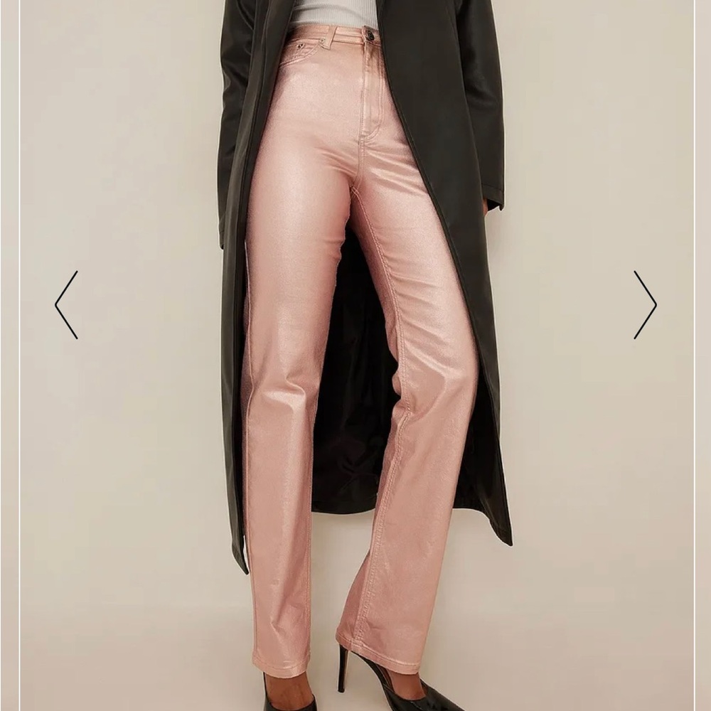 NA-KD Shiny Straight Denim